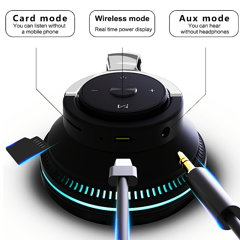 High Quality Wholesale Wireless Surround Sound Headset Rgb Gaming Headphones for Computer - 2