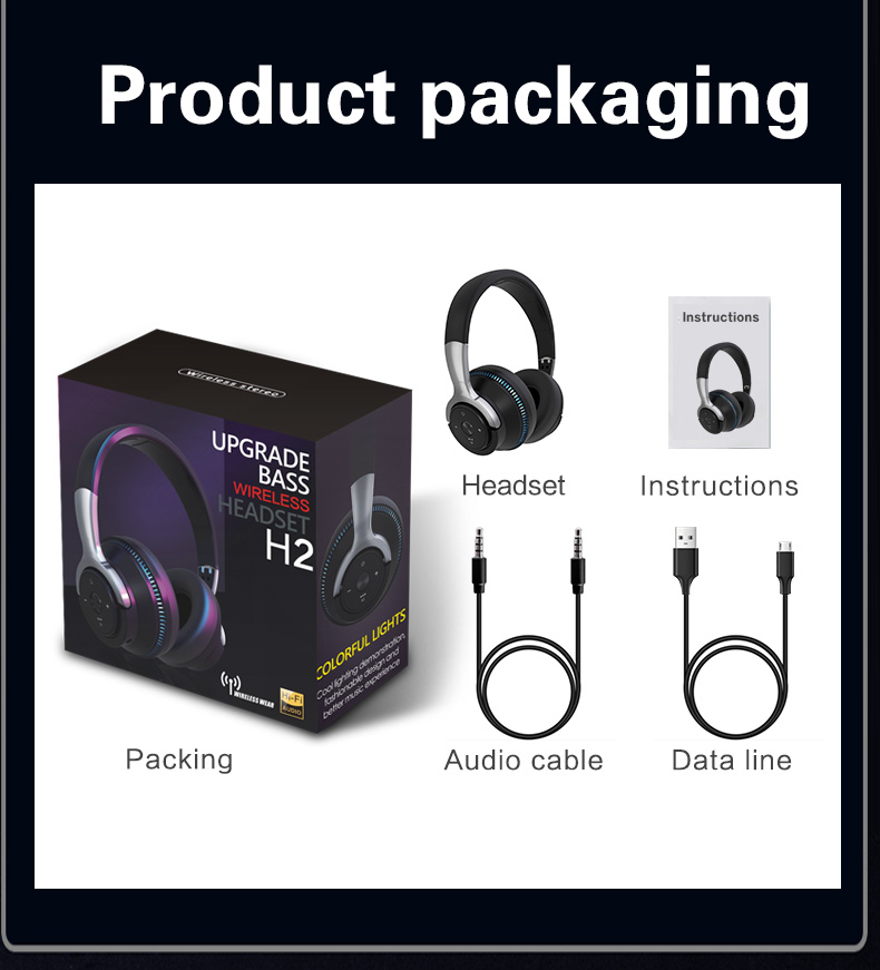 High Quality Wholesale Wireless Surround Sound Headset Rgb Gaming Headphones for Computer - 4