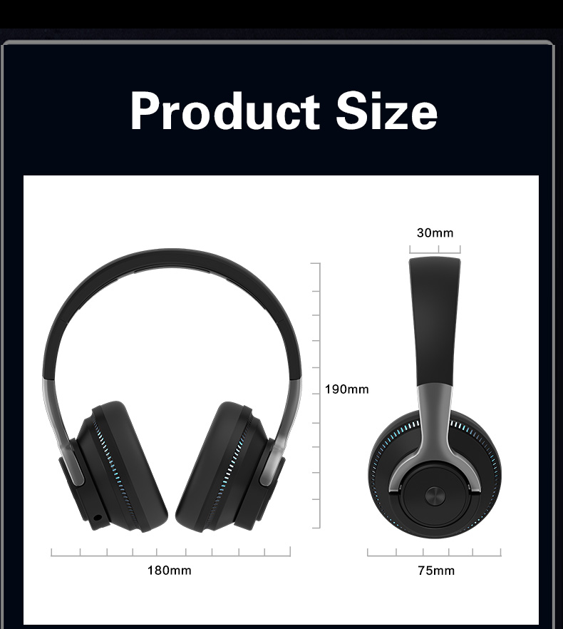 High Quality Wholesale Wireless Surround Sound Headset Rgb Gaming Headphones for Computer - 3